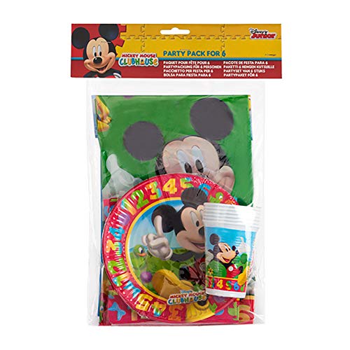 Disney - Pack de fiesta reciclable Mickey: mantel, platos, vasos, servilletas (71917)