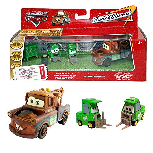 Disney Vehículo Mater, Bukowski & Pitty Cars | Gift Pack | Cast 1:55 | Mattel