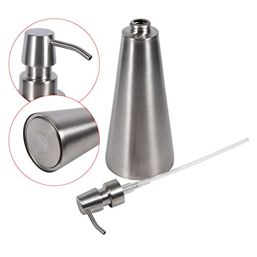 Dispensador de jabón de Gran Capacidad 800 ml Dispensador de Bomba de jabón líquido de Acero Inoxidable Loción de encimera para baño de Espuma, jabón de Manos, Cocina y baño