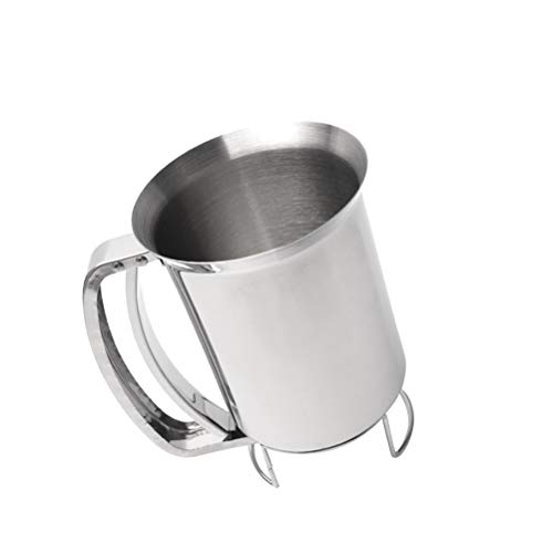 Dispensador de Masa de Acero Inoxidable de Mano Embudo de Masa Profesional Herramienta de Cocina para el hogar para Hornear Pasteles Cupcakes Crepes Waffles