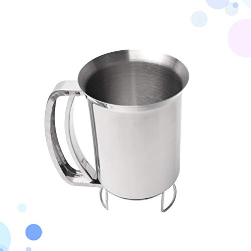 Dispensador de Masa de Acero Inoxidable de Mano Embudo de Masa Profesional Herramienta de Cocina para el hogar para Hornear Pasteles Cupcakes Crepes Waffles