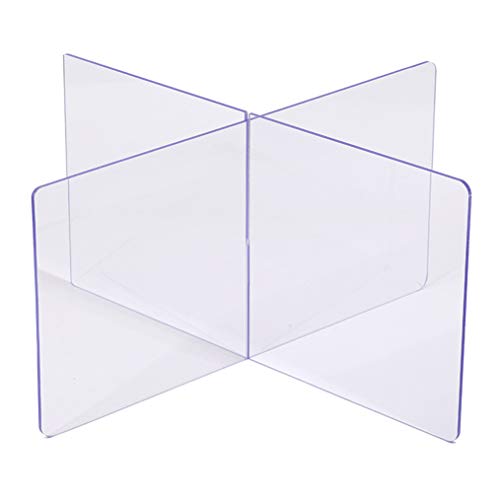 Divisor de la Tabla del Protector del Estornudo, 4 Mm de Espesor Escudo Acrílico Transparente de 80/120 × 60 × 40 Cm Protector de Estornudo de Plexiglás Acrílico para Mesas Redondas - 4 Personas