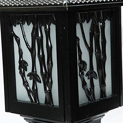 DLINMEI Faros de Columna Faros de Columna Cuadrados Europeos Luces Faros de Metal de una Cabeza for Exteriores Lámparas de pilares Impermeables a Prueba de Herrumbre Villa Jardín Exterior Farolillos