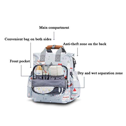 DLJJJLLM Mochila Bolsa Pañales Cambiar Bebés Cochecito Cambiador Correas De Hombro Anchas For Mamá Y Papá (Color : Heavy Colors, Size : 30cm)