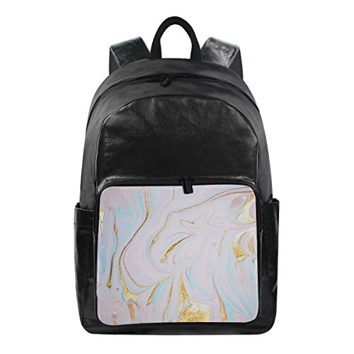 DOSHINE Mochila Impermeable, patrón de mármol Pastel, Mochila de Viaje para la Escuela, para Hombres, Mujeres, niños y niñas