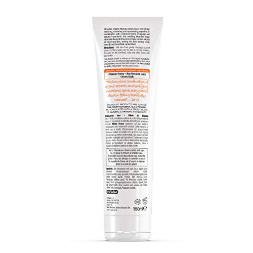 Dr. Organic - Limpiador facial con miel de Manuka ecológico, 150 ml