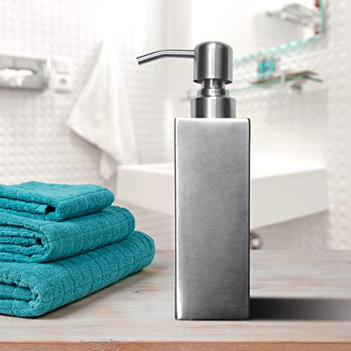DREAMWIN Dosificador Jabon, Dispensador de Jabón, Jabonera de loción líquido Inoxidable Botella, Fregadero de Cocina Dispensador, Dispensador de Jabón/Champú/Loción para Baño Hotel, Restaurante