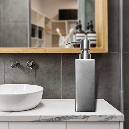 DREAMWIN Dosificador Jabon, Dispensador de Jabón, Jabonera de loción líquido Inoxidable Botella, Fregadero de Cocina Dispensador, Dispensador de Jabón/Champú/Loción para Baño Hotel, Restaurante