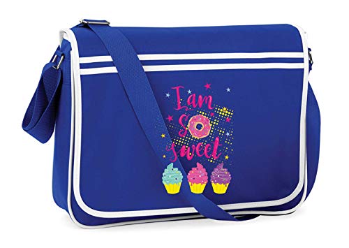 Drucklebnis24 - Bolso bandolera para el hombro con texto "I Am So Sweet", adecuado para el colegio, la universidad, el trabajo