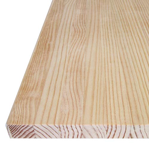 d®tiendas - Tablero de Madera Maciza de Pino Nacional. Alistonado. Natural, sin Barniz. Para Muebles, Mesas, Encimeras Cocina. Corte a Medida: (Pino 3cm, 80 x 60 cm)