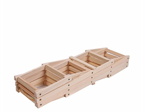 Ducomi® – Botellero de madera plegable Vinoria, para vino, para enotecas, expositor elegante y fino, con carta de vinos