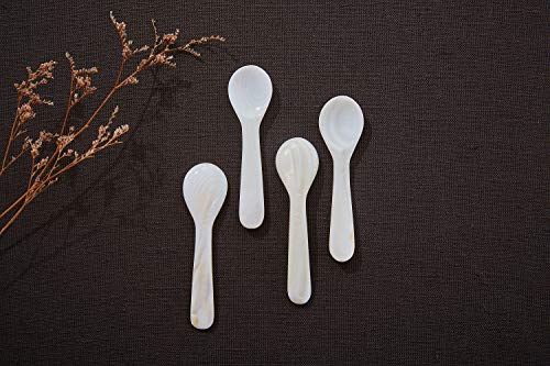 DUEBEL 6 Cucharas para Caviar (Blanco, 9cm x 2.4cm)