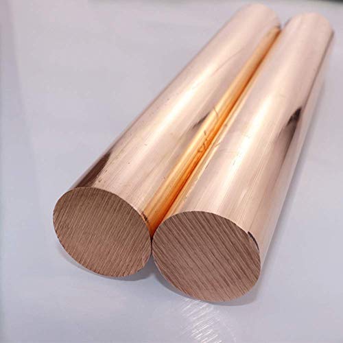 Dumadf Cobre Barra Redonda T2 CU Metal Varilla Tubo cilíndrico Barra de Herramientas de fresado de 500 mm 2 Piezas de Varilla de Soldadura Trabajo del Metal,Diameter 4mm