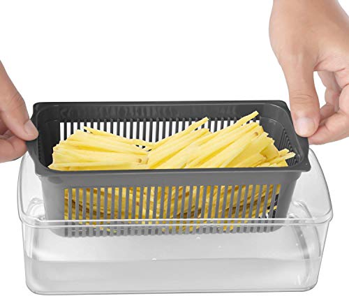DUMAO Cortador de Verduras, Picador de Alimentos Rallador para Ensalada Mandolina Multifución para Frutas y Verduras Cuchillas de Acero Inoxidable Pica y Corta Fácilmente