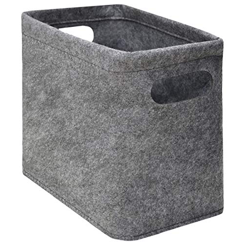 DuneDesign Almacenamiento de papel higiénico - Caja de Fieltro por 4 Rollos - Cesta de Baño Gris