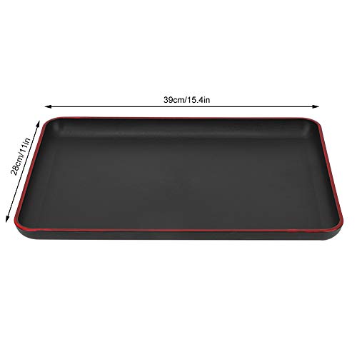 Duokon - Bandeja Rectangular de plástico acrílico Estilo japonés Bandeja Antideslizante para Alimentos para Restaurante hogar Hotel, 2