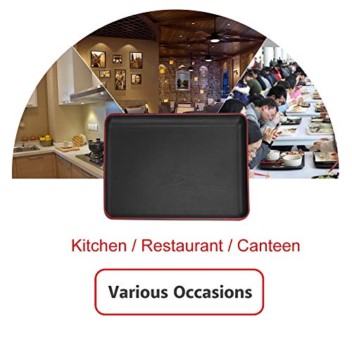 Duokon - Bandeja Rectangular de plástico acrílico Estilo japonés Bandeja Antideslizante para Alimentos para Restaurante hogar Hotel, 2