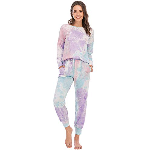 DUOMI Pijamas de Mujer, Pijamas Suaves, Pantalones de Manga Larga, Trajes de otoño e Invierno.