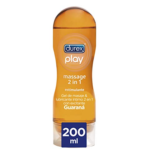 Durex Lubricante Play Massage 2 en 1 Gel de Masaje Corporal Erótico y Estimulante con Guaraná - 200 ml