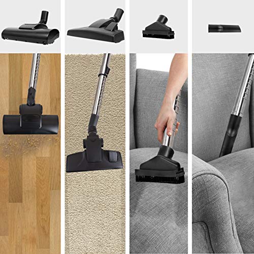 Duronic VC5010 Aspiradora sin Bolsa - Aspirador de Trineo Ciclónico y Compacto de 500 W con Cepillo para Tapicería y Suelos Duros - Clase Energética A+
