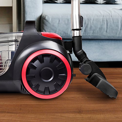 Duronic VC5010 Aspiradora sin Bolsa - Aspirador de Trineo Ciclónico y Compacto de 500 W con Cepillo para Tapicería y Suelos Duros - Clase Energética A+