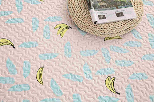 dusg Alfombra De Salón Moderna Tradicional Plátano Rosa Claro 90 × 160cm