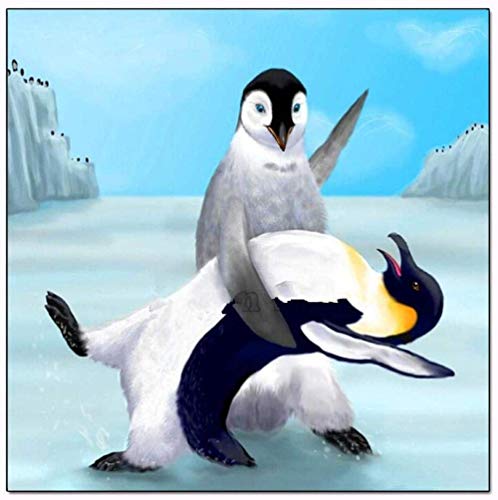 dwxnzbz Diamante Completo 5D DIY Cuadrado Diamante Pintura Dibujos Animados pingüinos 5D Bordado Punto de Cruz Mosaico Pintura decoración del hogar GIF Tipo 40X50Cm