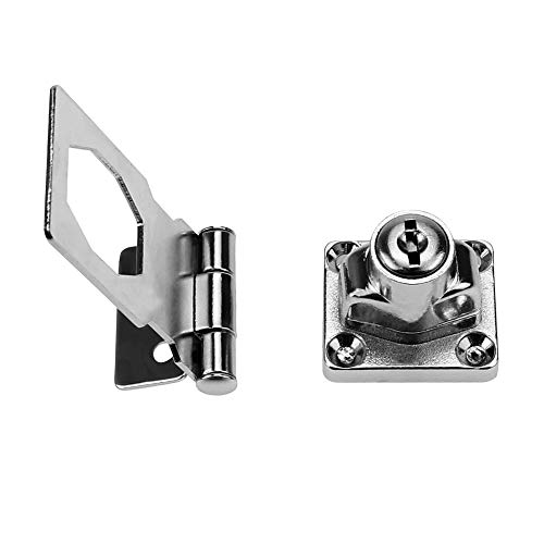 DXLing 2 Piezas Cerradura Armario con Llave 80mm Cerradura de Metal Cerrojo de Seguridad de Puerta Cerradura de la Puerta del Armario con Candado y Llave Tornillos per Cerrar Cobertizo Puertas