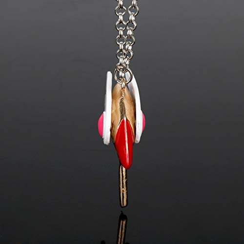 DYKJ Hot Anime Card Captor Sakura Collar Sweet Sakura Wand Key Colgante Collar Charms Colgantes Collier Mujeres Chica Moda Collar