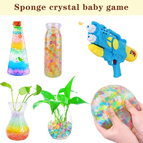 E-Bestar 50000 PCS Bolas de Gel de Agua para niños,No-Toxicas Hidrogel Bolas Perlas de Gel Water Beads Cuentas de Agua de Crecimiento para niños,Florero,Decoración,Plantas,Flores