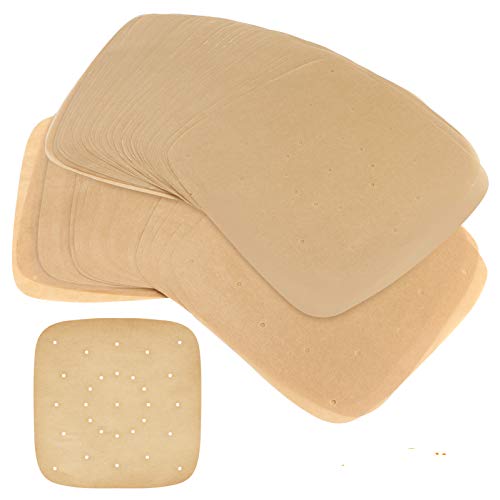 E-More 200 Unidades de Papel sulfurizado Perforado – Forros de Vapor de bambú – Papel de pergamino para vaporizador de bambú 100 Hojas de Papel 8,5 Pulgadas y 100 Piezas de 10 Pulgadas