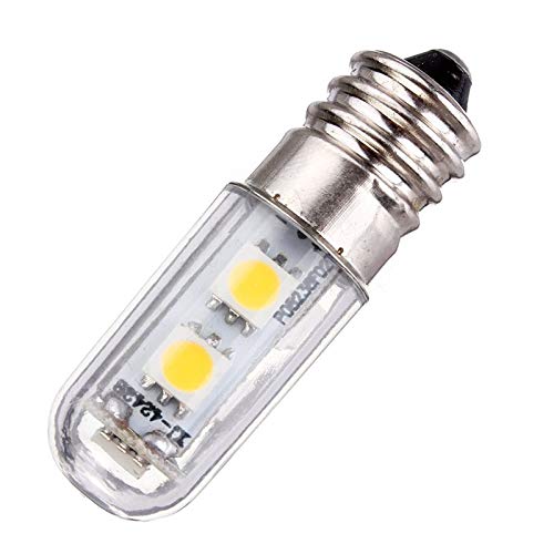 E14 Bombilla LED para lámpara de refrigerador, 1W, 220V CA, 7 leds SMD 5050, Bombilla LED blanca, Para luz de refrigerador, Lámpara de costura, Mini luz de mesa, 2 paquetes