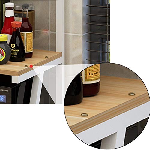 EAHKGmh Cocina de 3 Niveles Rack de panadería Utilidad de microondas Horno Soporte de Carro de Almacenamiento Estante de estación de Trabajo Horno de microondas Rack de pie Soporte de mostrador