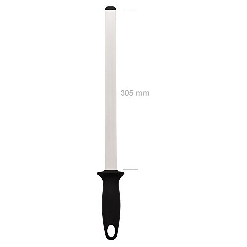 ECENCE Afilador de Cuchillos de Diamante Ovalado afilacuchillos Profesional Longitud de la Hoja Aprox. 30cm 12" Inch 14030107