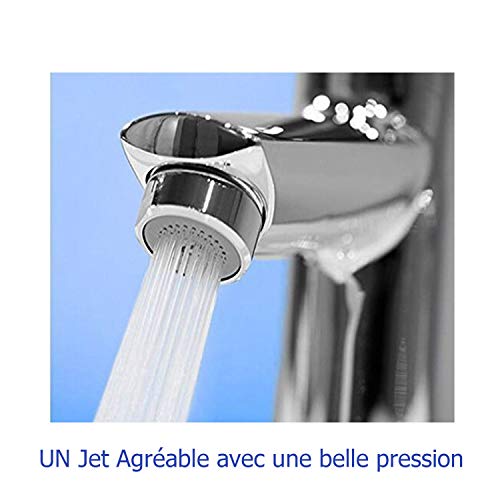 Economizador de Agua Lavabos Aireador Grifo Rocío Espuma Ahorrador de Agua Anti-Calcáreo Cromado Rosca Estándar Macho Hembra Reducción del Consumo de Agua Ajustable 30%-80%