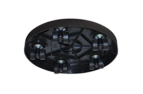 EDA 010940 010940-Soporte Maceta, 5 Ruedas 30 cm, Antracita, 30x30x10 cm