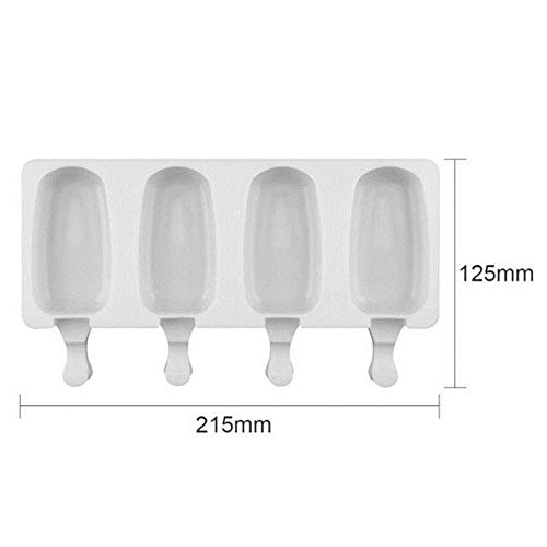 EDCV DIY Moldes para Cubitos de Hielo Moldes para postres 4/8 Rejillas Moldes para Helados Bandejas para Cubitos de Hielo Máquina para Hacer paletas de Silicona Silicona, S