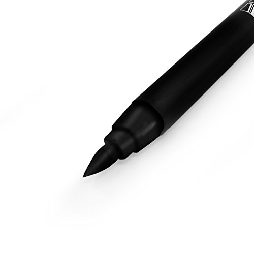 Edding 4200 de porcelana cepillo pluma – 1 – 4 mm – Pack de 3 – Negro # 1