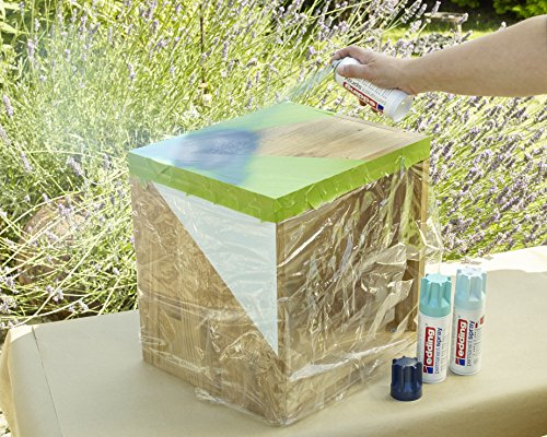 edding 5200-903 - Spray de pintura acrílica de 200 ml, secado rápido sin burbujas, color azul genciana mate RAL 5010