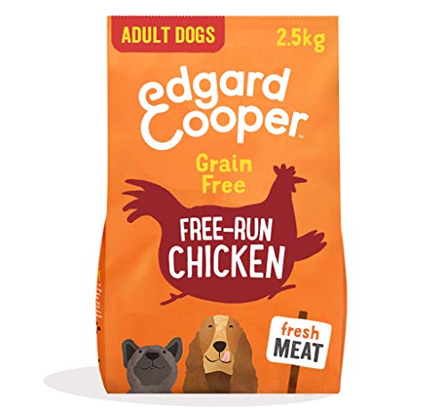 Edgard & Cooper pienso para Perros Adultos sin Cereales, Natural con Pollo Fresco de Granja, 2.5kg. Alimentación equilibrada sin harinas de Carne ni Carnes sobreprocesadas cocinada a Baja Temperatura