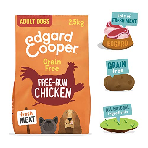 Edgard & Cooper pienso para Perros Adultos sin Cereales, Natural con Pollo Fresco de Granja, 2.5kg. Alimentación equilibrada sin harinas de Carne ni Carnes sobreprocesadas cocinada a Baja Temperatura