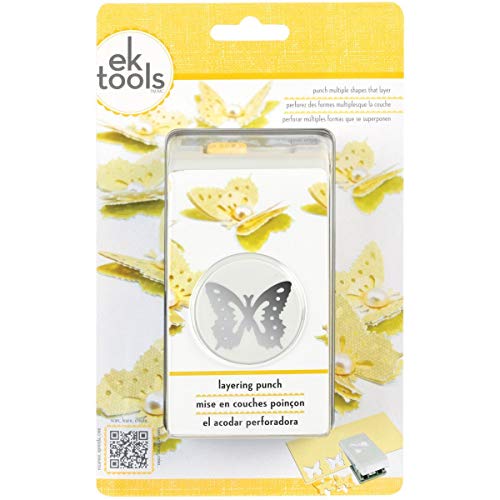EK Tools Troqueles Mariposa, Plástico y Metal, Gris, 6x9x5.5 cm
