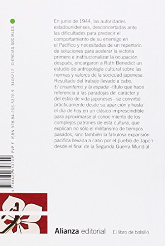El crisantemo y la espada: Patrones de la cultura japonesa (El libro de bolsillo - Ciencias sociales)