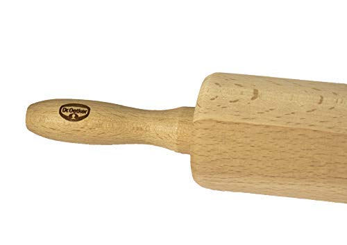 El Dr. Rodillo Oetker con eje de metal, rodillo como accesorios para hornear, rodillo para hornear de madera de haya para rodillo - estable y duradero (dimensiones: Ø 6.3 x 44 cm), cantidad: 1 pieza