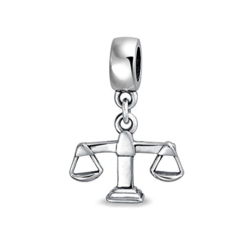 El Juez Abogado Balanzas La Justicia Libra Signo Zodiaco Colgante Abalorio Encanto 925 Plata Para Pulsera Europea Mujer