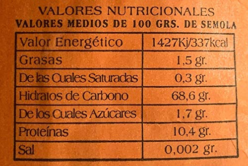 El Molino - Sémola de trigo duro para migas 1 kg (1000 gramos)