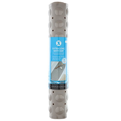 El tapete de baño extralargo SlipX Solutions agrega una tracción Antideslizante a Las tinas y duchas: ¡30% más Que Las esteras estándar! (200 Ventosas, 99 cm de Largo - Cobertura extendida, Bronceado)