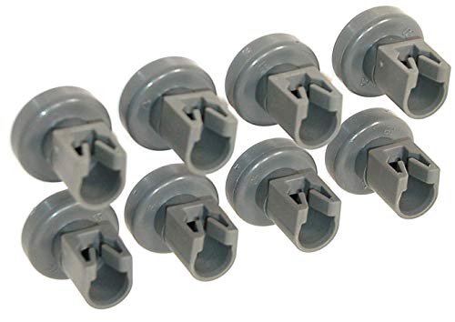 ELECTROHOGAR® - Ruedecillas Lavavajillas - Juego 8 Ruedas para Cesto Superior - Repuesto para Zanussi, AEG, Electrolux, Ikea.