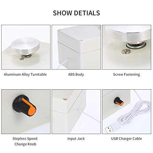 Elikliv Cerámica Bricolaje Manualidades Máquina Con USB, Eléctrico Loza Rueda Máquina, Mini Loza Torno Cerámica Rueda, Cerámica Arcilla Potter Kit