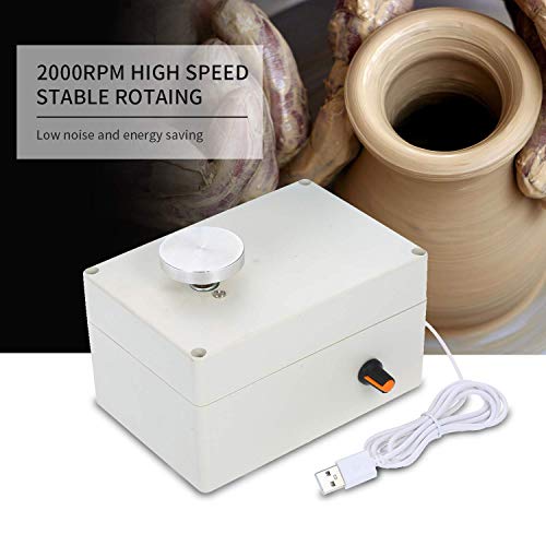 Elikliv Cerámica Bricolaje Manualidades Máquina Con USB, Eléctrico Loza Rueda Máquina, Mini Loza Torno Cerámica Rueda, Cerámica Arcilla Potter Kit